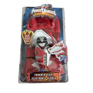 POWER RANGERS DINO THUNDER BLAST ELECTRONIC‎ GLOVES BRACES RARE 2004 - SEALED